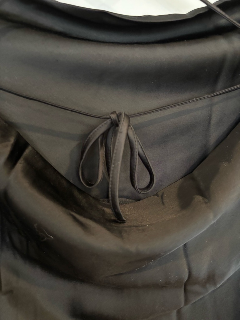 Black Satin Slip Dress with Spaghetti Straps Old Navy, size L - Picture 3 of 5